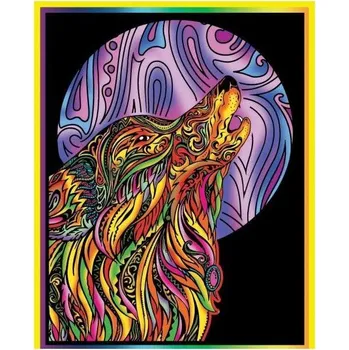 RC model ostatní Colorvelvet Sametový obrázek Vlk s měsícem 47x35cm