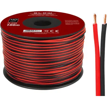 elektrický kabel BLOW Kabel na reproduktory 2x0,50 mm černý/červený