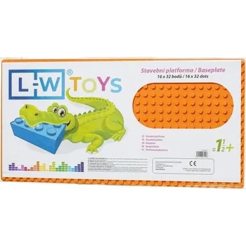 ostatní stavebnice L-W Toys Podložka na stavění - JUNIOR 16x32 bodů oranžová