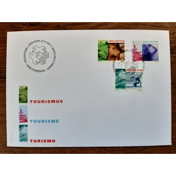 Poštovní známka ŠVÝCARSKO FDC 1769/71 turistika, r. 2001
