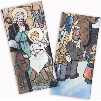 Utěrka Matějovský Kuchyňské utěrky LADA - VÁNOČNÍ KOLEDY velikost: Kuchyňské utěrky - 2ks