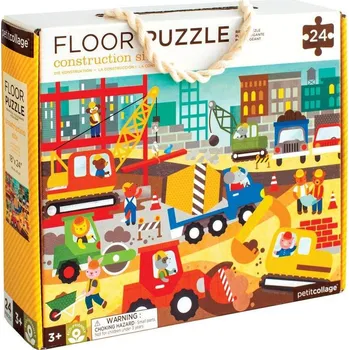 Hračka Petit Collage Podlahové puzzle stavba ve městě - poškozený obal