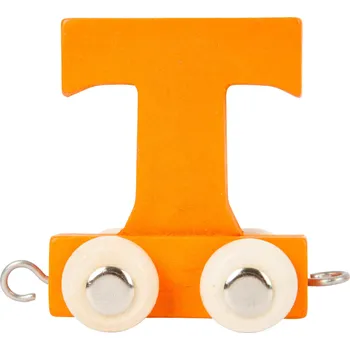 Vláček a vláčkodráha small foot Dřevěný vláček barevná abeceda písmeno T