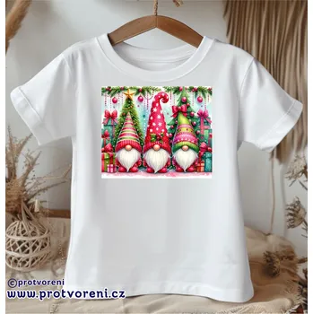 Dámské tričko Trička s potiskem Tričko s potiskem, VÁNOČNÍ SKŘÍTCI 3, 1 ks zvolte VELIKOST textilu ZDE:: L- velikost typ Beagle