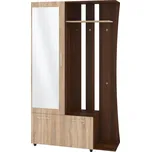 Předsíňová stěna EKSPRES Barva: ořech - tmavý + dub sonoma