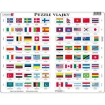 Larsen Vzdělávací puzzle Vlajky 80 dílků