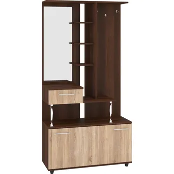 Předsíňová stěna Předsíňová stěna MODERN Barva: ořech - tmavý + dub sonoma