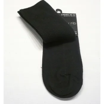 Pánské ponožky Beztlakové ponožky s jemným žebrováním HUDSON ONLY RIB černé 39-42