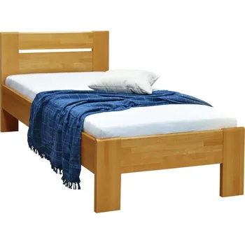 Postel Jednolůžková postel AMBER 90x200 cm ořech světlý