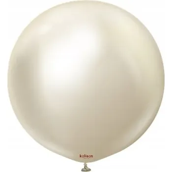 Balónek Latexové balónky Mirror White Gold, zlaté, 60 cm, 2 ks