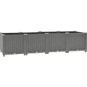 Obraz Květináč plast šedý VidaXL 160 cm x 40 x 38 cm