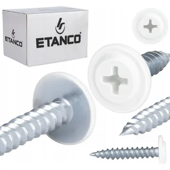 Vrták Šrouby s podložkou Etanco do dřeva 4,2x30mm, RAL9010 GM-S 250 Ks.