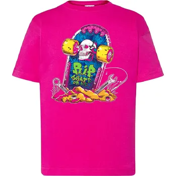 detske-levne-bavlnene-tricko-potisk-rip-skate Barva: Fuchsia - fuchsiová, Dětská bavlněná trička JHK: XL