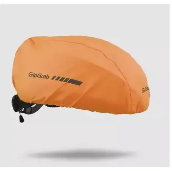 Cyklistické návleky Grip Grab Waterproof pláštěnka na helmu Orange Hi-Vis