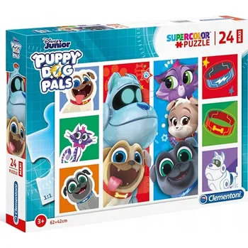 Clementoni 24dílné Puzzle 24 Maxi Supercolor Štěňata Puzzle psí kamarádi