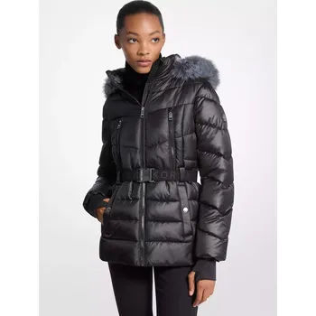 Dámská casual bunda MICHAEL KORS dámská bunda Faux Fur černá M