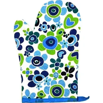 Chňapka JAHU Kuchyňská chňapka s magnetem-Květy modrá