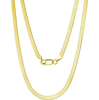 Řetízek Majya Stříbrný řetízek ALVARO 50 cm | šířka 3 mm pozlacený Ag/; ≤6,54 g 11483