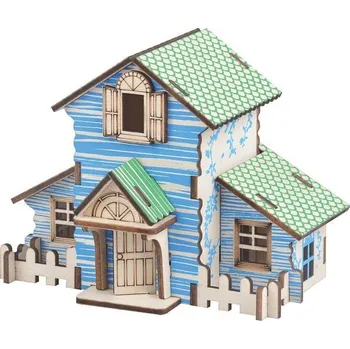 3D puzzle Woodcraft construction kit | Woodcraft Dřevěné 3D puzzle Lesní chata
