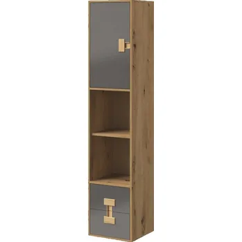 regál Max-i Policový regál BREYSTON 6 do dětského pokoje | dub artisan / šedý lesk