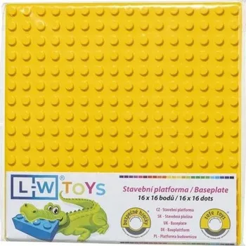 ostatní stavebnice L-W Toys Podložka na stavění JUNIOR 16x16 bodů žlutá
