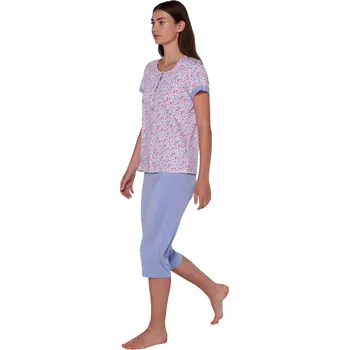 Dámská móda Dámské pyžamo Vamp s knoflíkovou légou 20267 velikost S