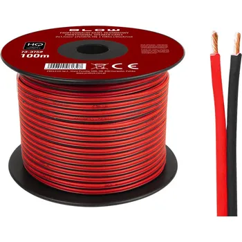 Audio kabel BLOW Reproduktorový kabel 2x1,50 mm černý/červený