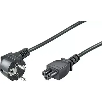 Napájecí kabel MicroConnect Síťový napájecí kabel Schuko 90° úhel - C5 5m černá (PE010850)