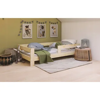 Dětská postel DĚTSKÁ POSTEL 180x90 cm S ROŠTEM A ZÁBRANOU