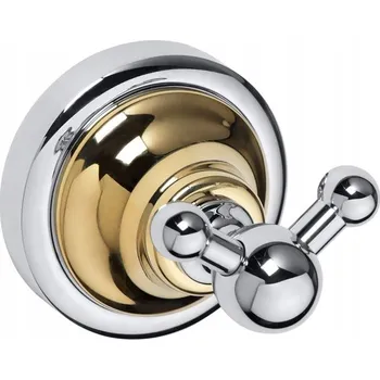 Věšák BEMETA 144206038 RETRO zlatá/chromová dvojitá háček