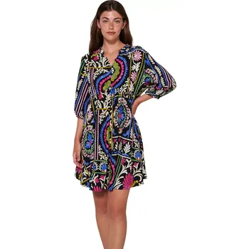 Dámská móda Pohodlné letní šaty Vamp s krátkými rukávy 20400 velikost L