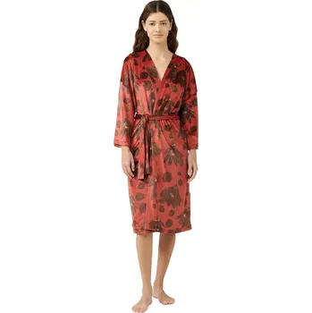 Dámský župan Dámský sametový župan Vamp s liliemi 21153 velikost XXL