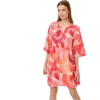 Dámské šaty Vzdušné letní šaty Vamp z popelínu 22446 coral sun velikost XL