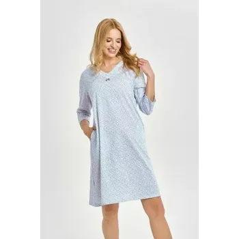 Dámské noční prádlo Dámská noční košile 3449-Debora, dlouhý rukáv, bílá, vel. M, L, XL