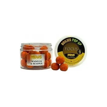 Boilies Plovoucí kuličky Meus Pop Up Focus 15 mm - Vanilka Scopex