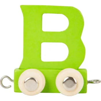 Vláček a vláčkodráha small foot Dřevěný vláček barevná abeceda písmeno B