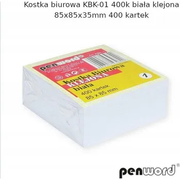 Blok LEPENÝ KANCELÁŘSKÝ BLOK 85x85x35 BÍLÝ 400 LISTŮ PENWORD