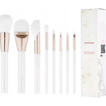 Kosmetický štětec Supreme Sada 8 vege štětců na make-up bílé