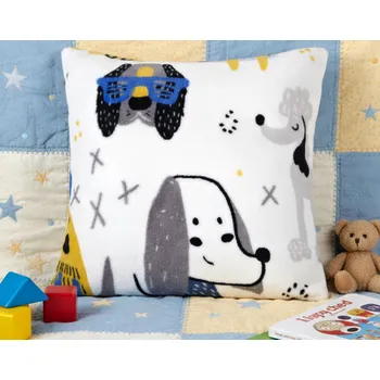 Polštář Dětský polštář DOGGOS bílá 40x40 cm Varianta: Povlak na polštář, 40x40 cm