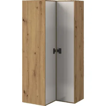 Dětská skříň Max-i Rohová šatní skříŇ BREYSTON 3 do dětského pokoje | dub artisan / bílý lesk