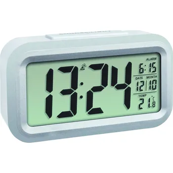 Budík Budík TFA bílý, stříbrný 11,5 cm