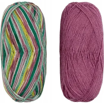 Příze Ponožková příze Anika 2x100g, 4-nitná, měkká, instr výroby ponožek