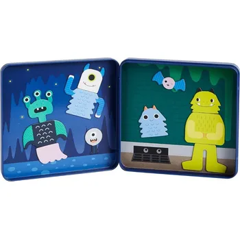 Magnetická kreslící tabulka Petit Collage Magnetická knížka Příšery