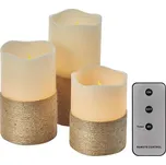 SADA 3x LED Vánoční dekorace 3xLED/3x3AAA + dálkové ovládání