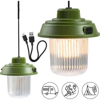 Svítilna SVÍTILNA LAMPA CAMPING USB 3 DRUHY SVĚTLA REDCLIFFS KHAKI