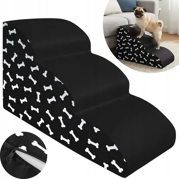 Schody a rampa pro psa Schůdky pro psa Dogguru 3 stupně, 40 cm, nosnost 20 kg