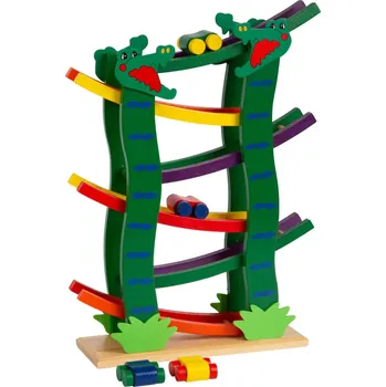 Dřevěná hračka small foot Dřevěná závodní dráha Krokodýl