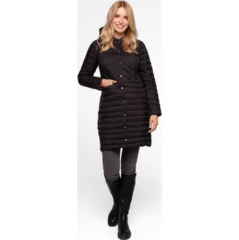 Dámská černá prošívaná péřová bunda s kapucí BLH 919013 FX - black Velikost: S