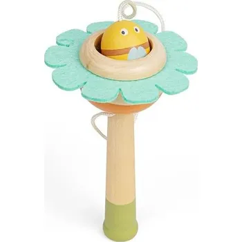 Dřevěná hračka Bigjigs Toys Ball Catcher Květina s míčkem Včelka