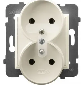 Elektrická zásuvka Ospel béžová nástěnná Elektrická Zásuvka
